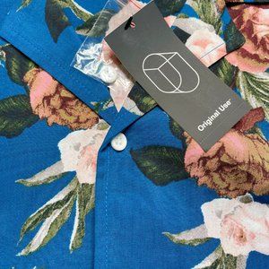 Floral Short-Sleeve Button-Down Shirt